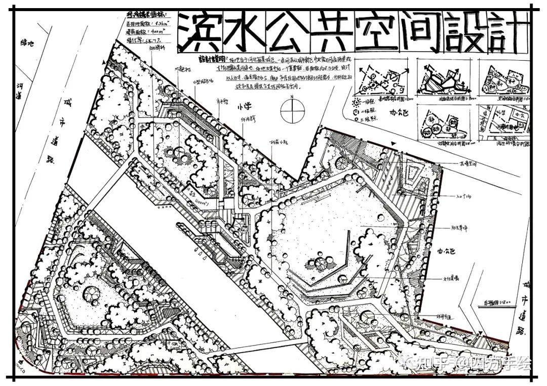 風景園林考研快題設計閱繪大師202206溼地公園設計西安全域治水樊川