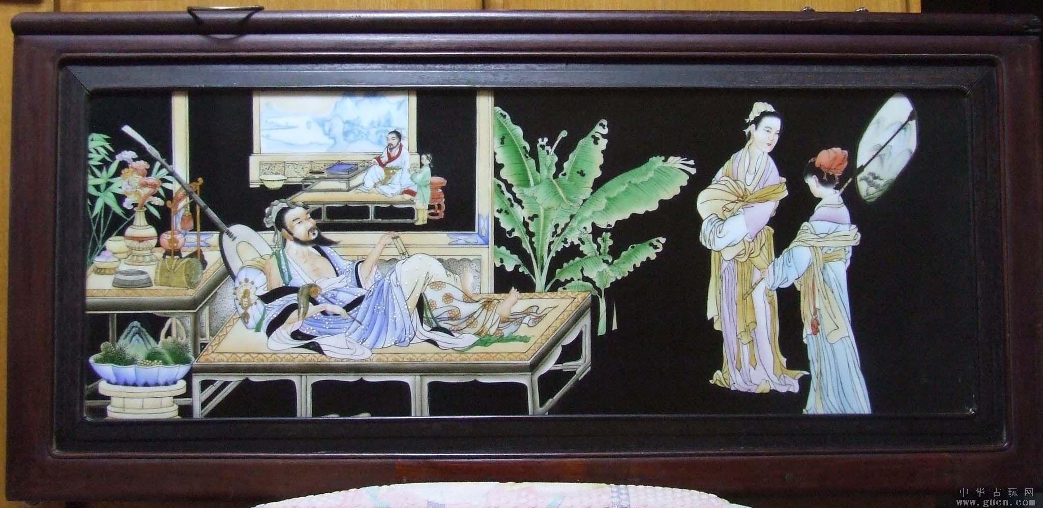 躺着的古人道风清四幅画槐荫消夏图梦蝶图卷边韶昼眠图等