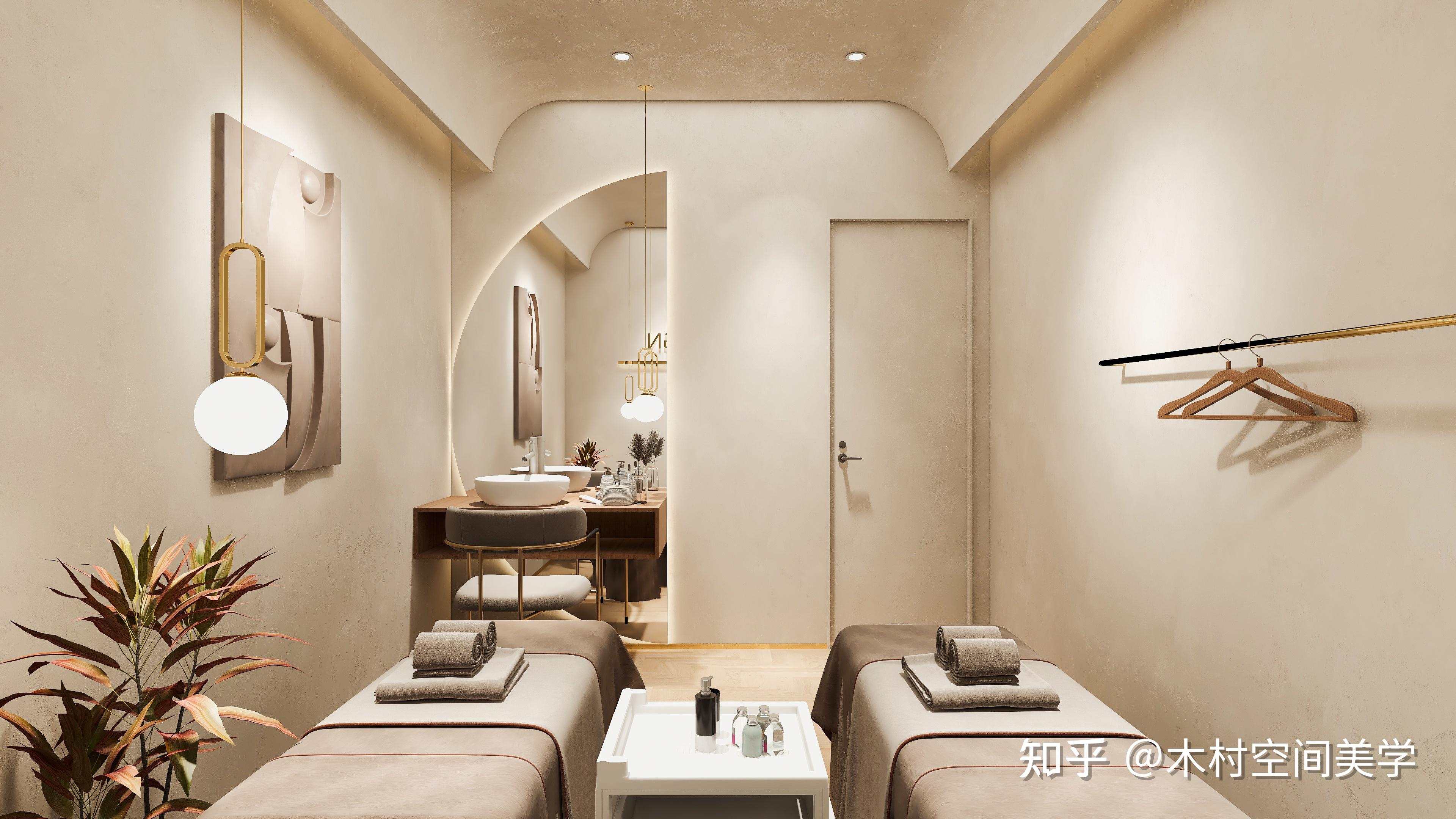 理发店设计丨spa店设计丨小儿推拿店装修丨美容美甲店装修设计效果丨