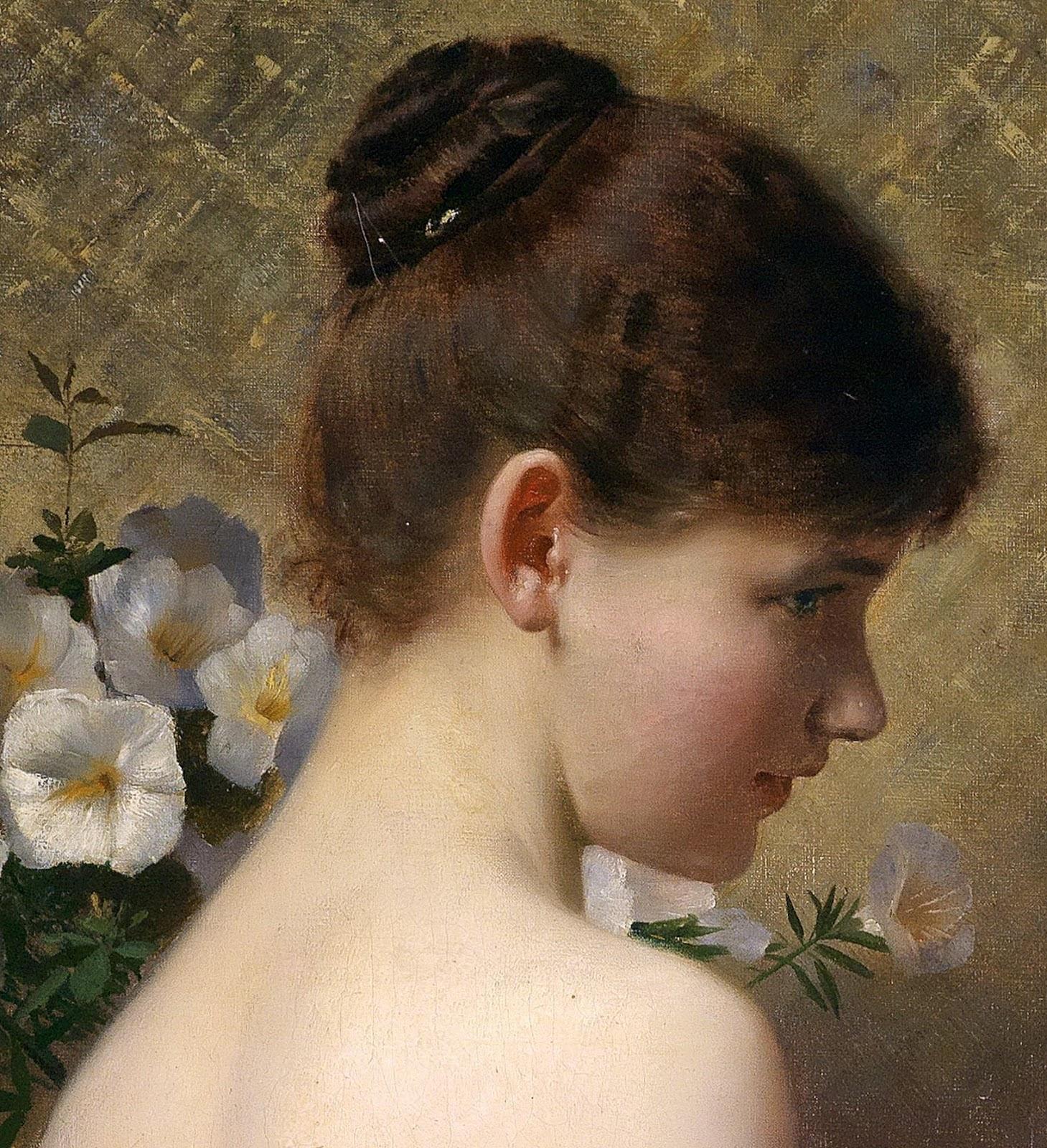 名画分享:马克斯·诺嫩布鲁赫"拿着花瓶的女孩" - 知乎