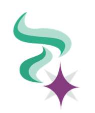 两道碧青色波浪纹与一颗紫色四角星组成的可爱标志,表明这是一匹魔力