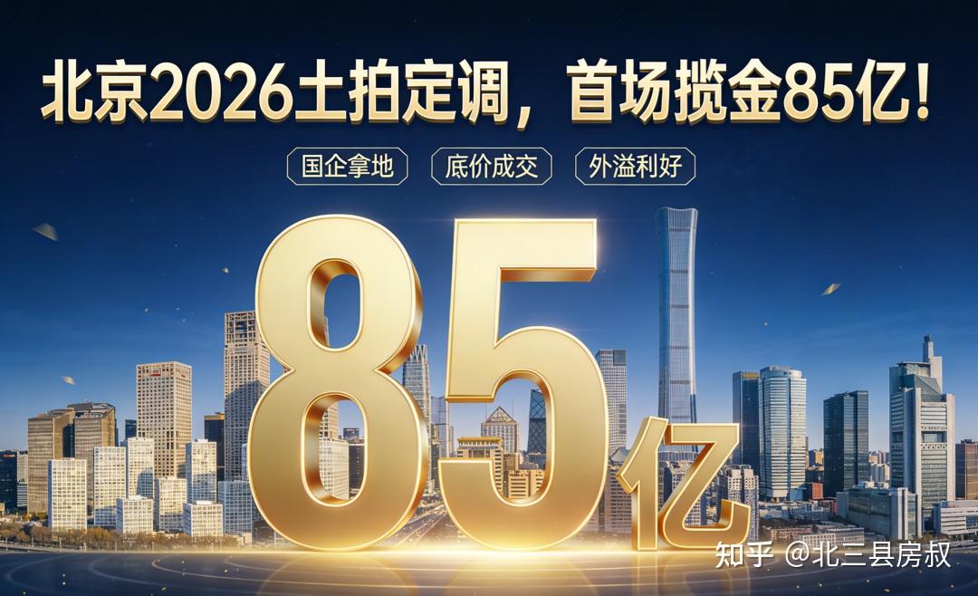 北京 2026 土拍定调,首场揽金 85 亿 - 知乎