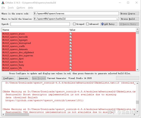 Win10 opencv contrib 4 5 4 
