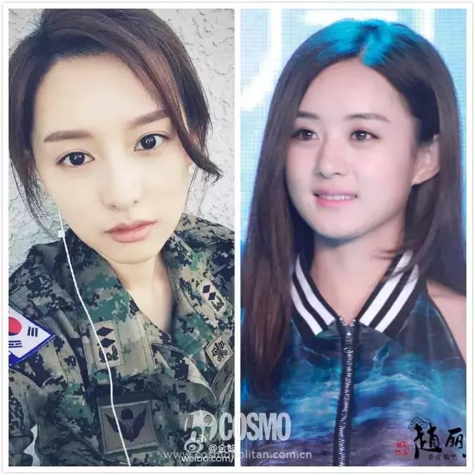 坦白讲,金智媛的长相其实也和蛮多女明星神似的,侧脸有点像郑爽,仰看