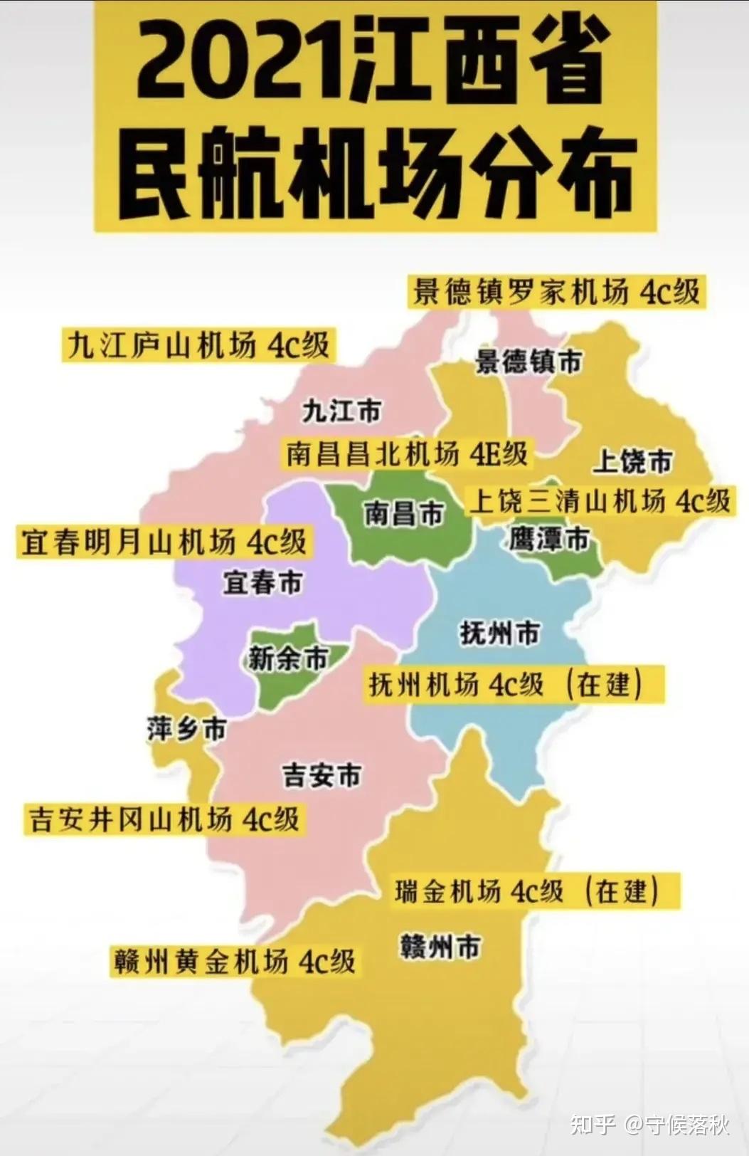 2021年江西省机场分布你知道吗