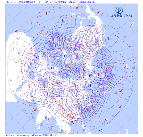 今年(2018 年 1 月)北半球冬季如此寒冷的成因是什么?