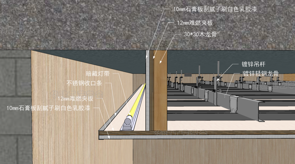 卫生间排风道剖面图图片