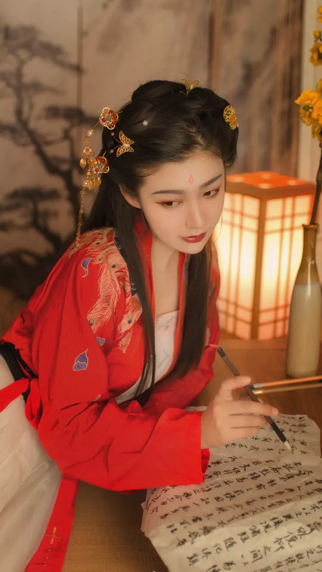 汉服仙女系列红衣倾城是你心头的朱砂痣