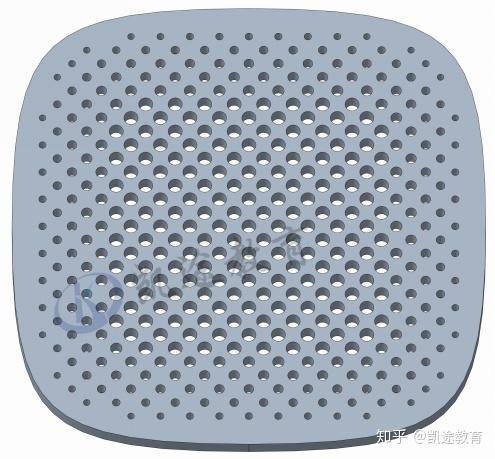 creo小米音箱渐变阵列孔