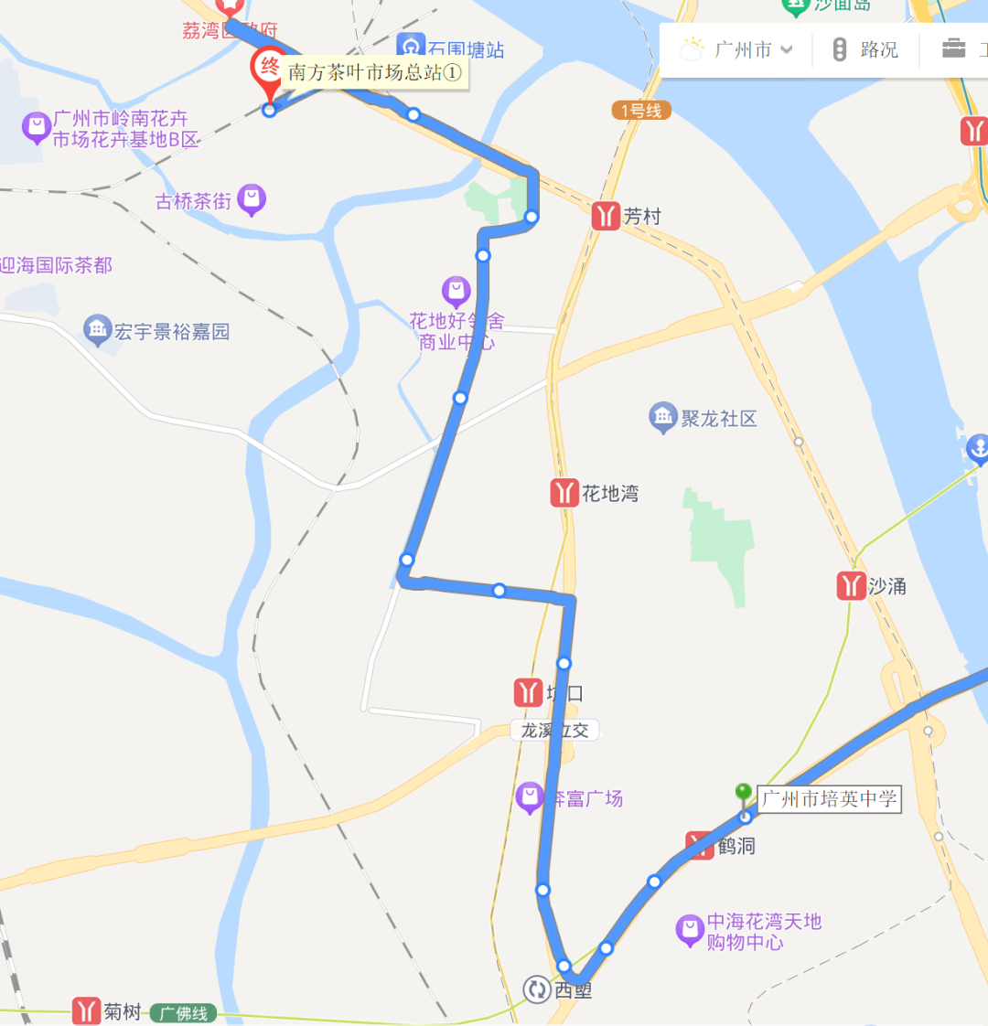 广州公交91路,共设站点28座,但是却不知其线路长度,为什么?