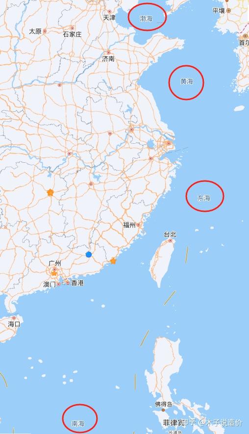 【常识】我国的四大海及海域的划分 - 知乎