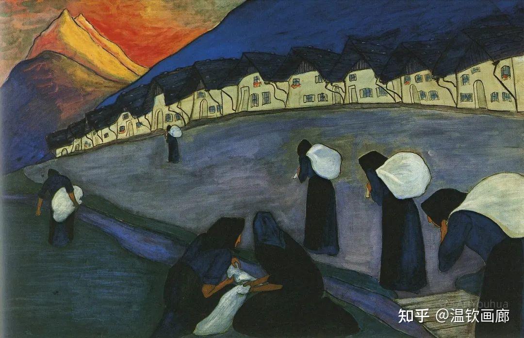 表现主义风格色彩斑斓风景画韦里夫金