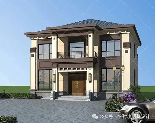 设计师私藏!40款二层新中式农村自建房别墅,新中式别墅才是王道 - 知乎