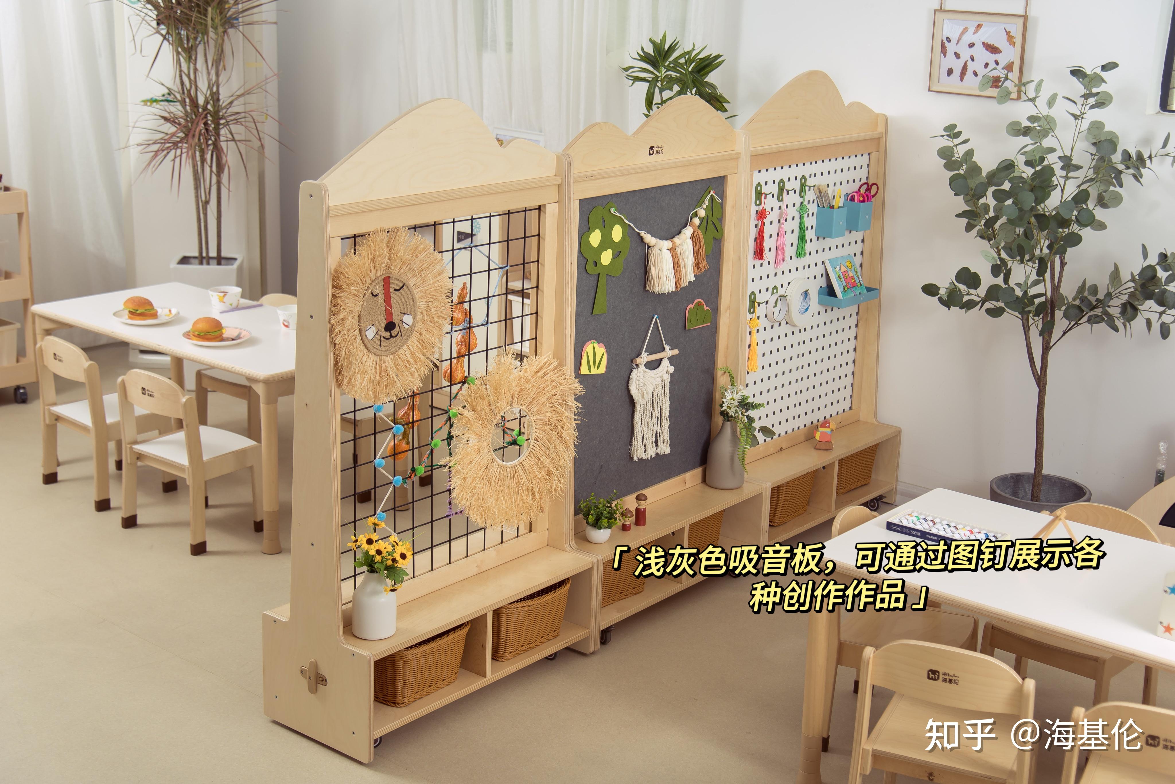 一款集颜值和内涵于一体的幼儿园展示屏风