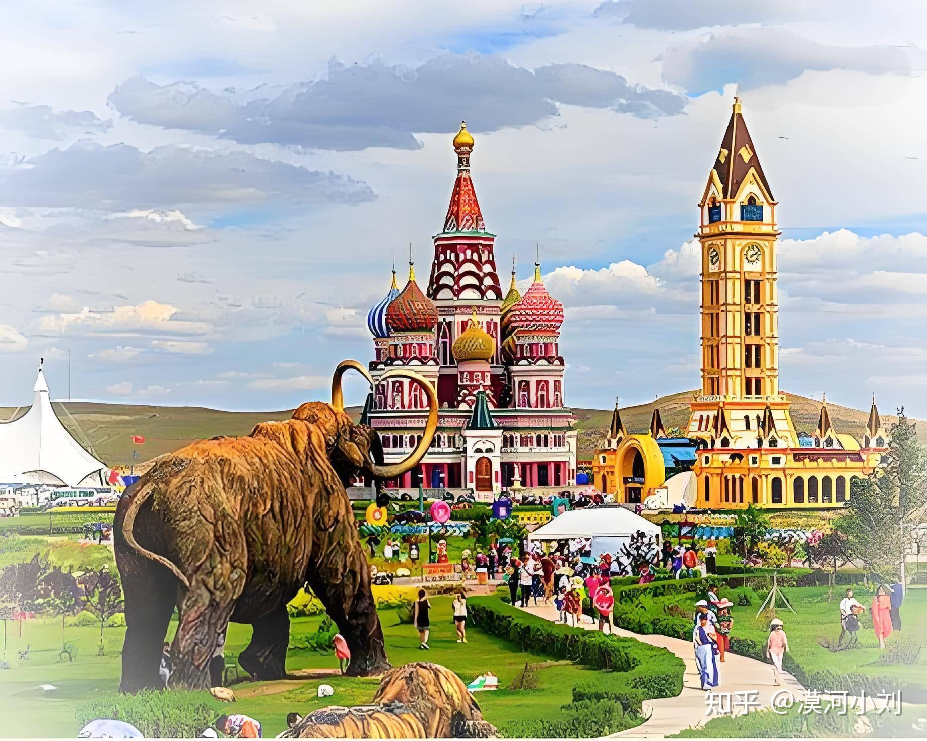 除此之外这里还发现了真正的猛犸象化石.