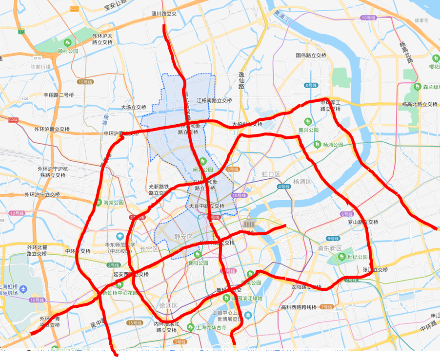 2上海市中环7区的地理位置