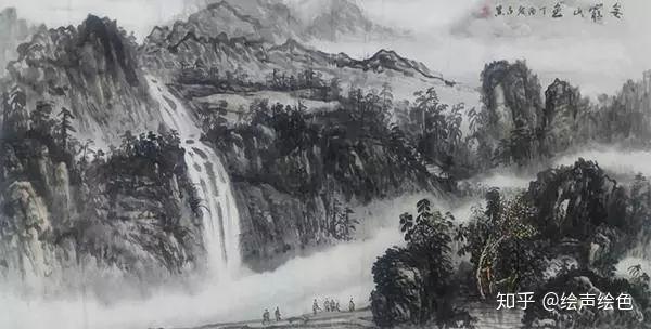 吕平山水画家苍劲而立壮丽河山