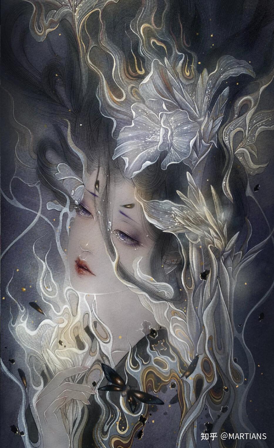 古风插画欣赏绝美古风插画妆太好看了把艺术插画分享676767