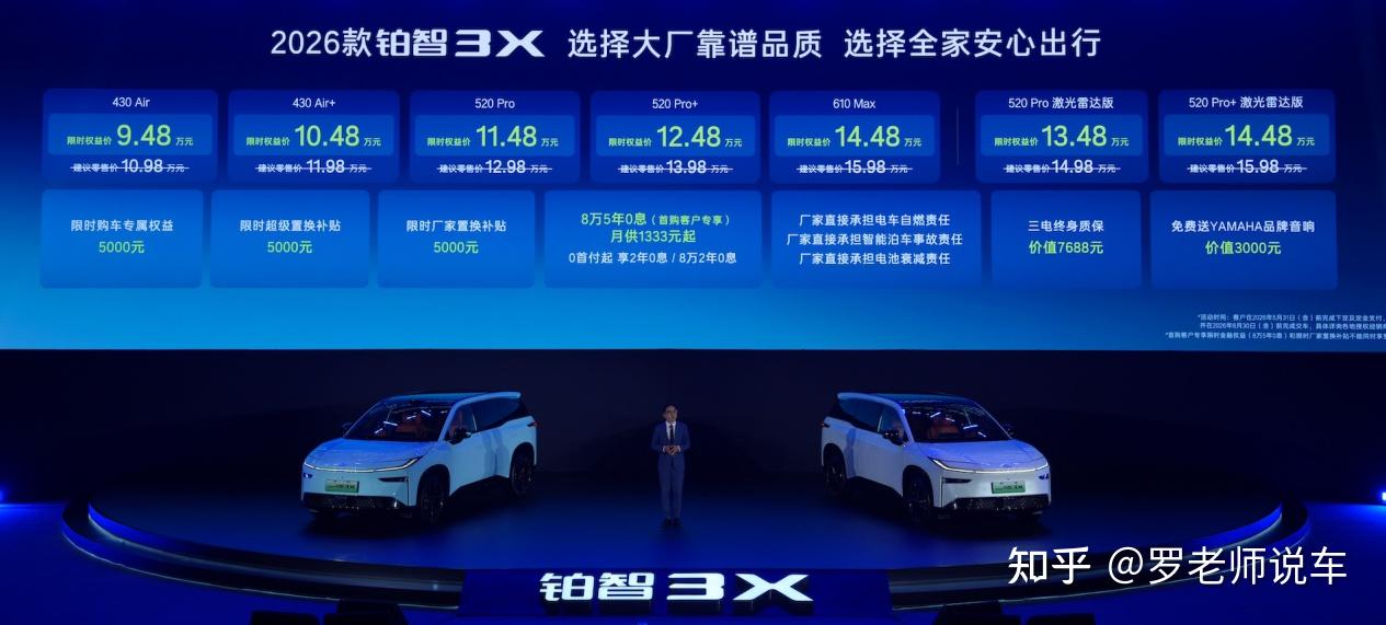 全系增配不增价!2026款铂智3X限时权益价9.48万-14.48万元