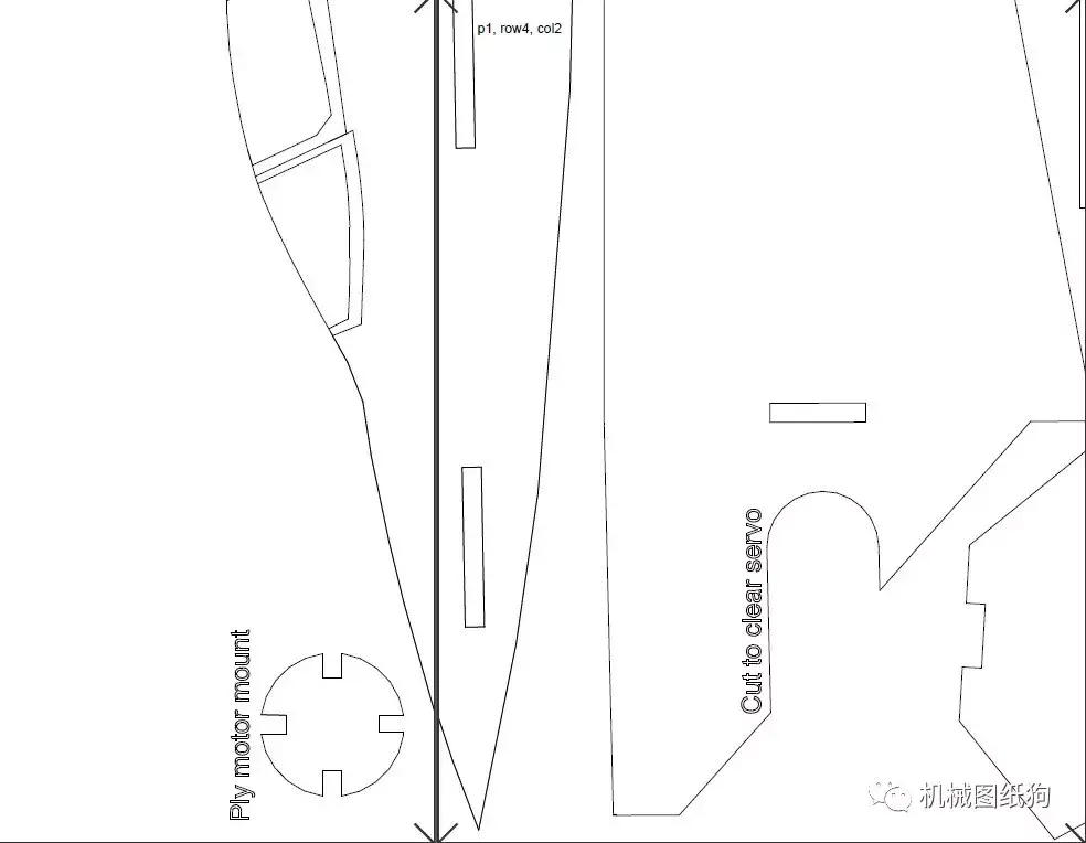 飞行模型draken飞机航模制作图纸pdf格式
