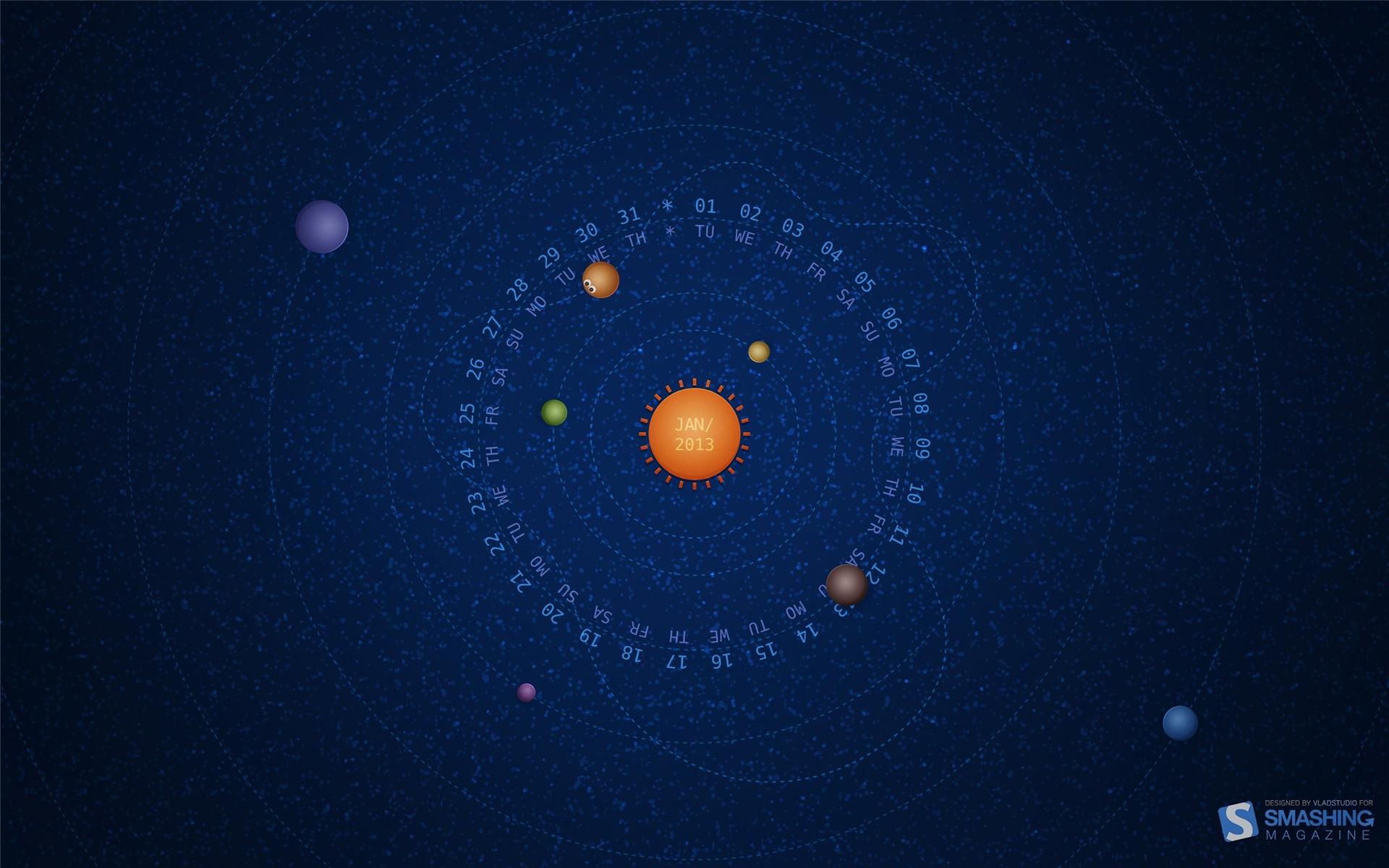 创意太阳系行星桌面图片壁纸