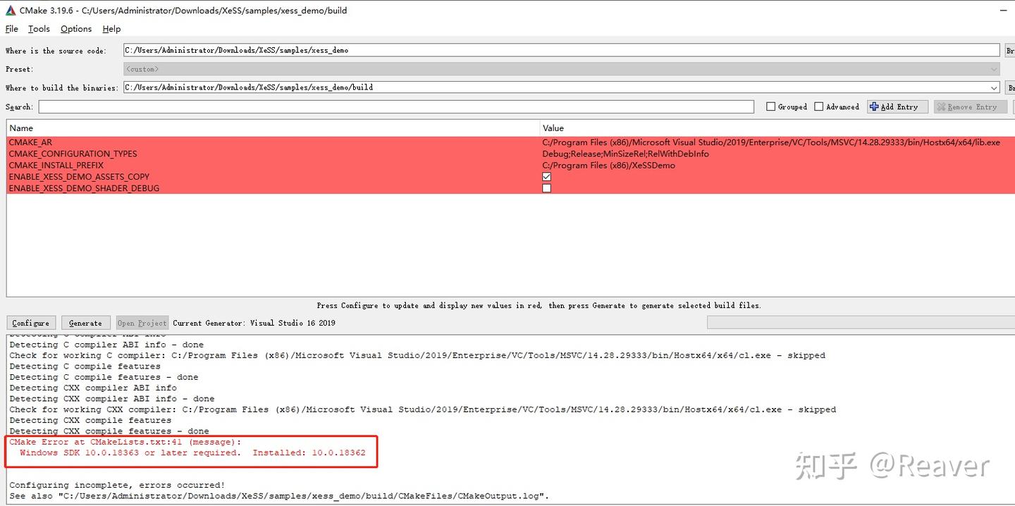  cmake cmake windows sdk 
