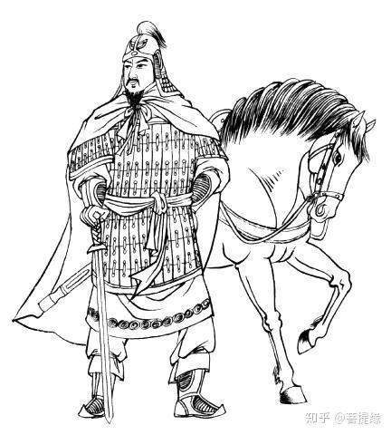 白描人物:古代名将|戎马风采