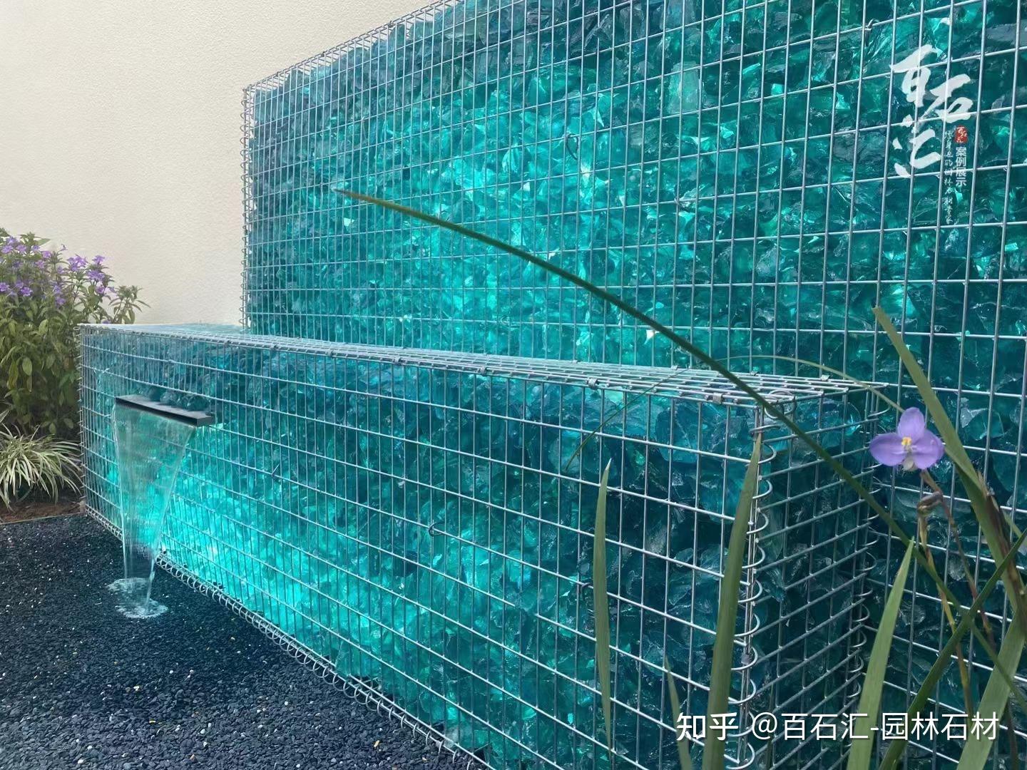 景观石造景,玻璃石与黑山石的灵魂搭配