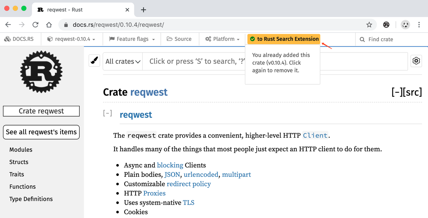 Rust Search Extension 0.9发布！支持搜索任意第三方crate的文档了！ - 知乎