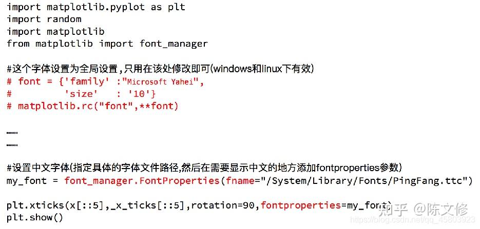 两行代码将python中的matplotlib模块 设置中文字体 - 知乎