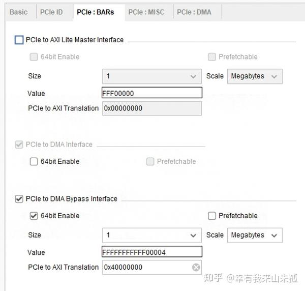 Xilinx dma bridge subsystem for pci express 