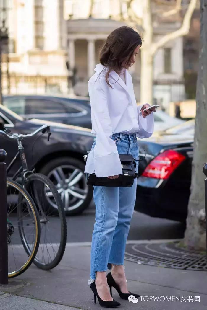 高腰牛仔裤帮你告别“圆柱民”