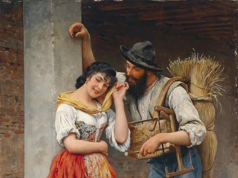 油画中的人物秀起恩爱来,看画的人只有吃狗粮的份…… - 知乎