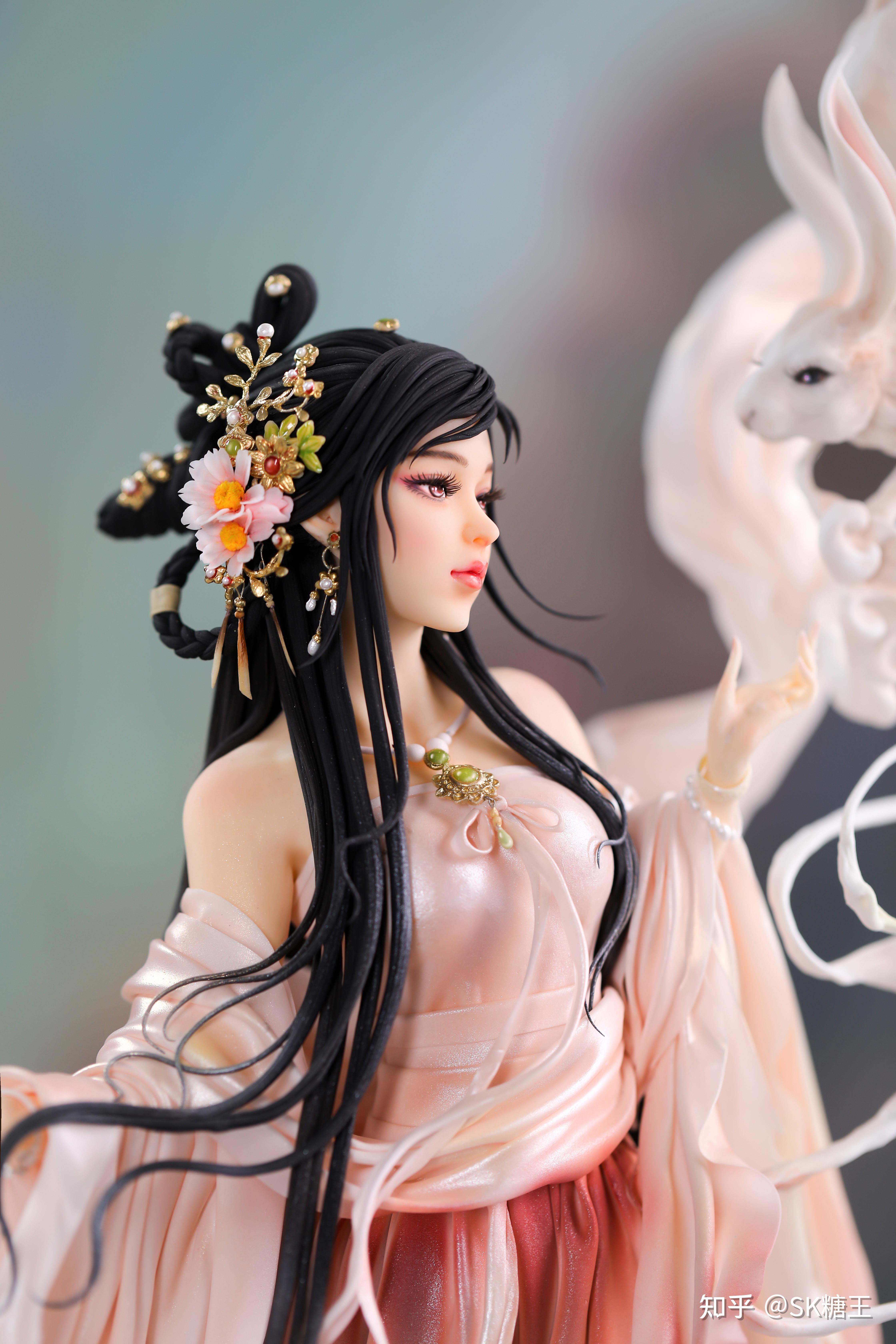 古风翻糖人偶蛋糕 《嫦娥&玉兔》