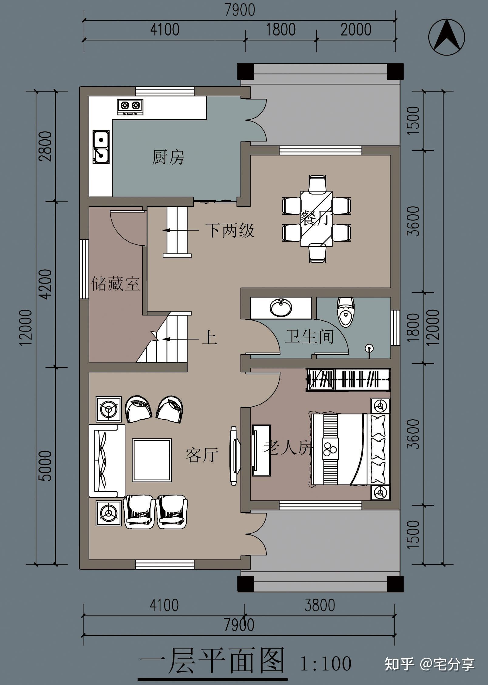 9*12m农村小户型房屋设计