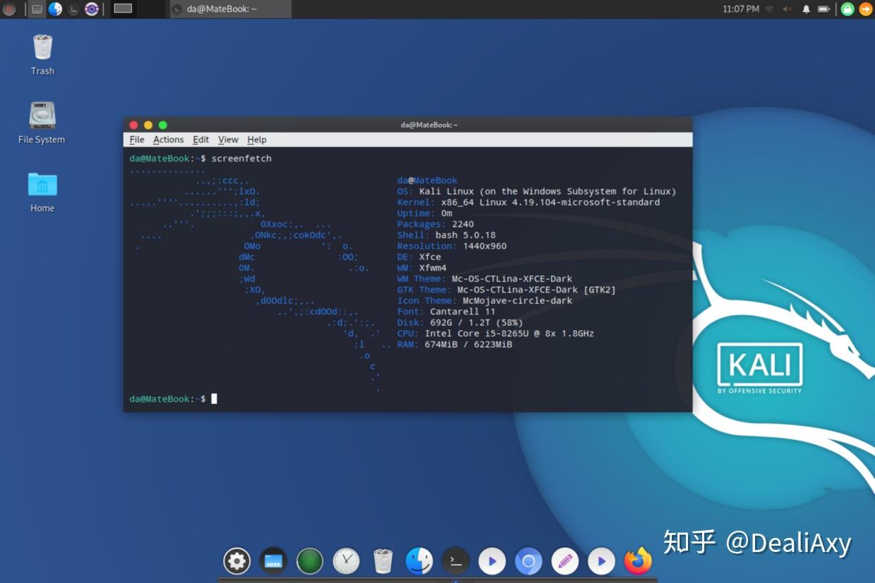  windows linux gui kali on wsl2 