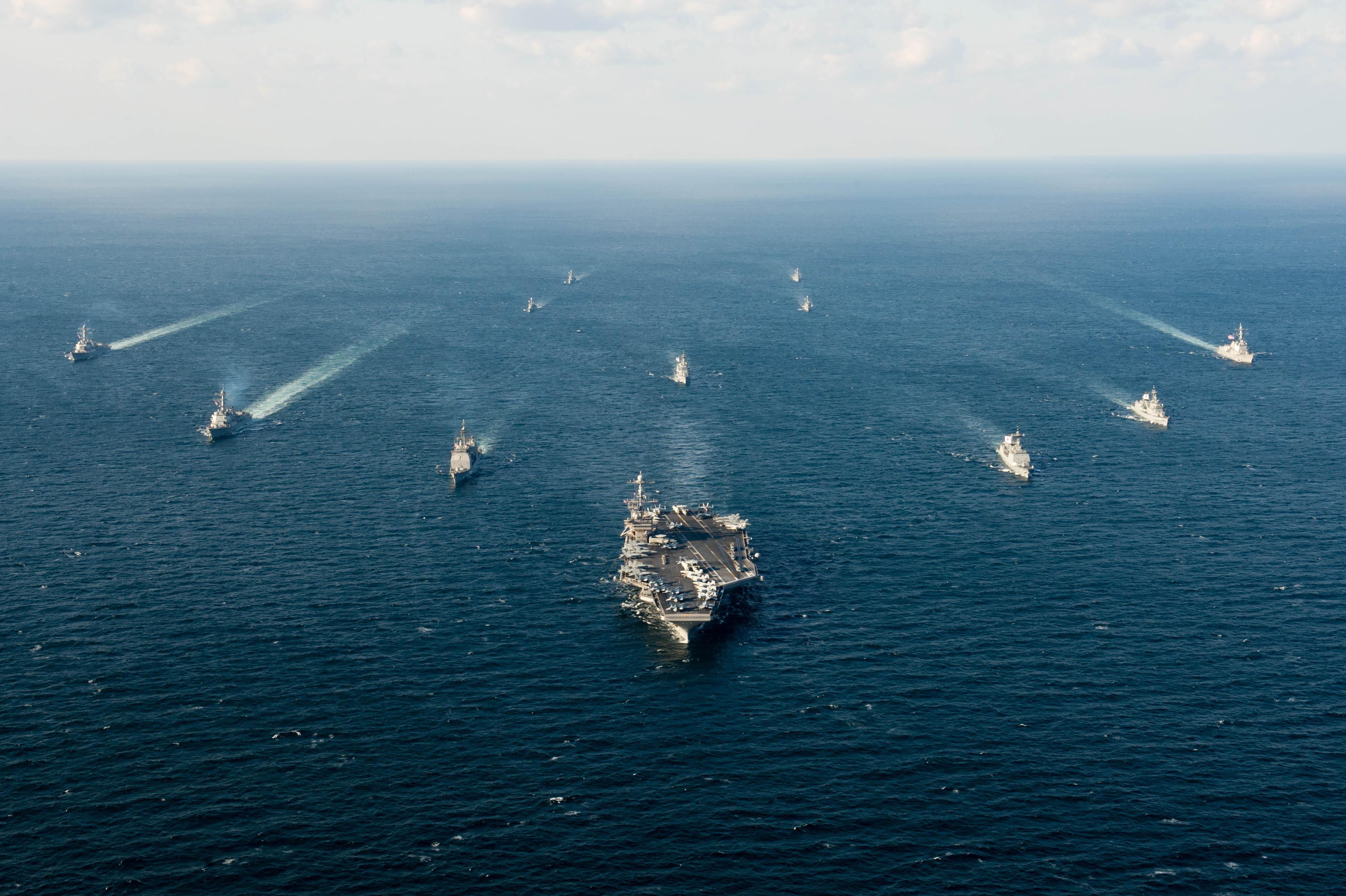 毋庸置疑,美国海军的航母编队构成及运用也是世界上最先进的
