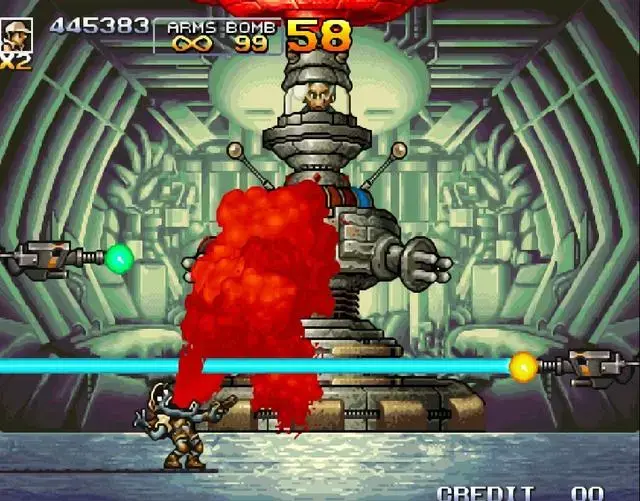 街机游戏合金弹头丧尸喷血技能威力到底达到什么程度了