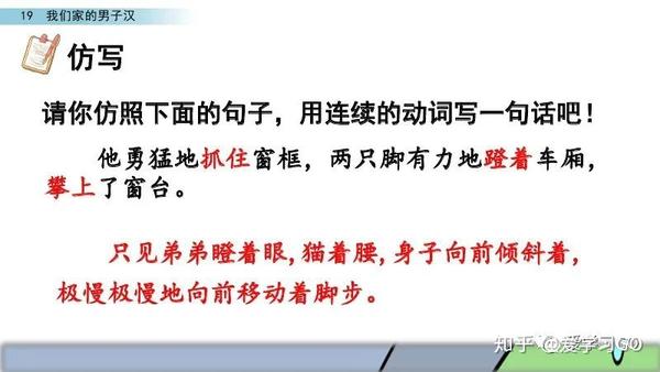 部编版四年级下册第19课《我们家的男子汉》图文讲解