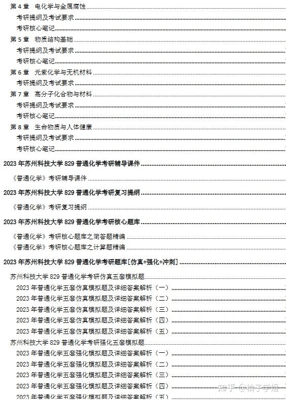 五,本套考研資料適用院系/專業化學生物與材料工程學院