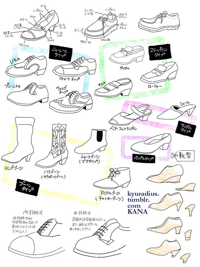 怎么画动漫人物的制服,衬衫,鞋子?附送20组超详细素材