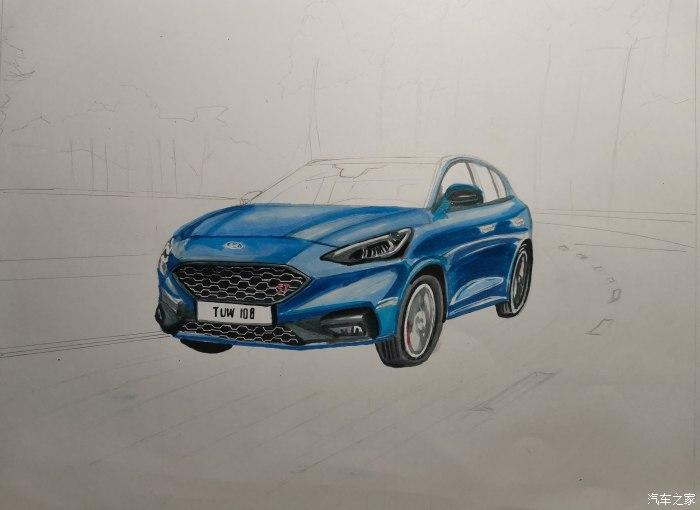 我的z态度手绘福特最强小钢炮福克斯st