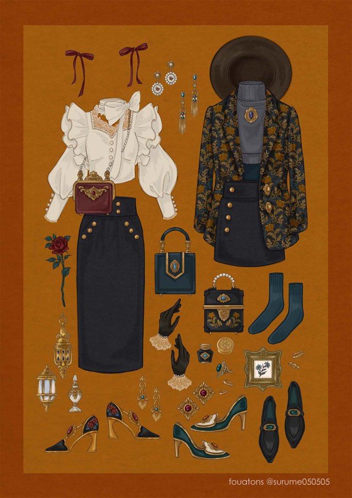 超好看的宫廷风服装 饰品素材!快给你公主王子收一些装备!