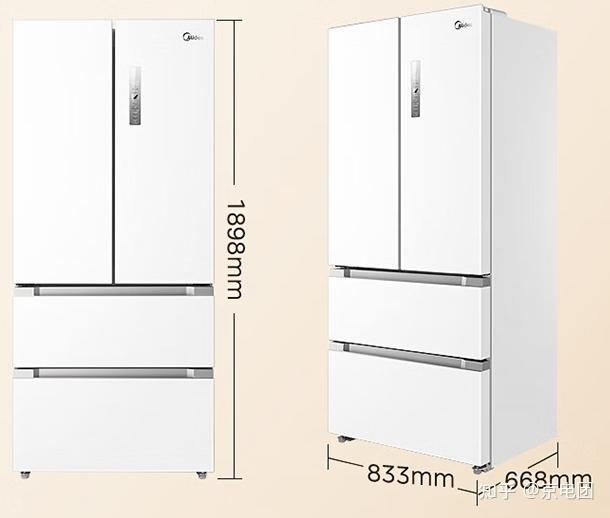 正常双开门冰箱尺寸图片