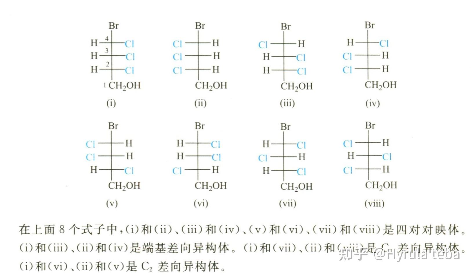 旋光异构数目:若有2个不同手性c,2的n次方旋光异构体非对映体:在旋光