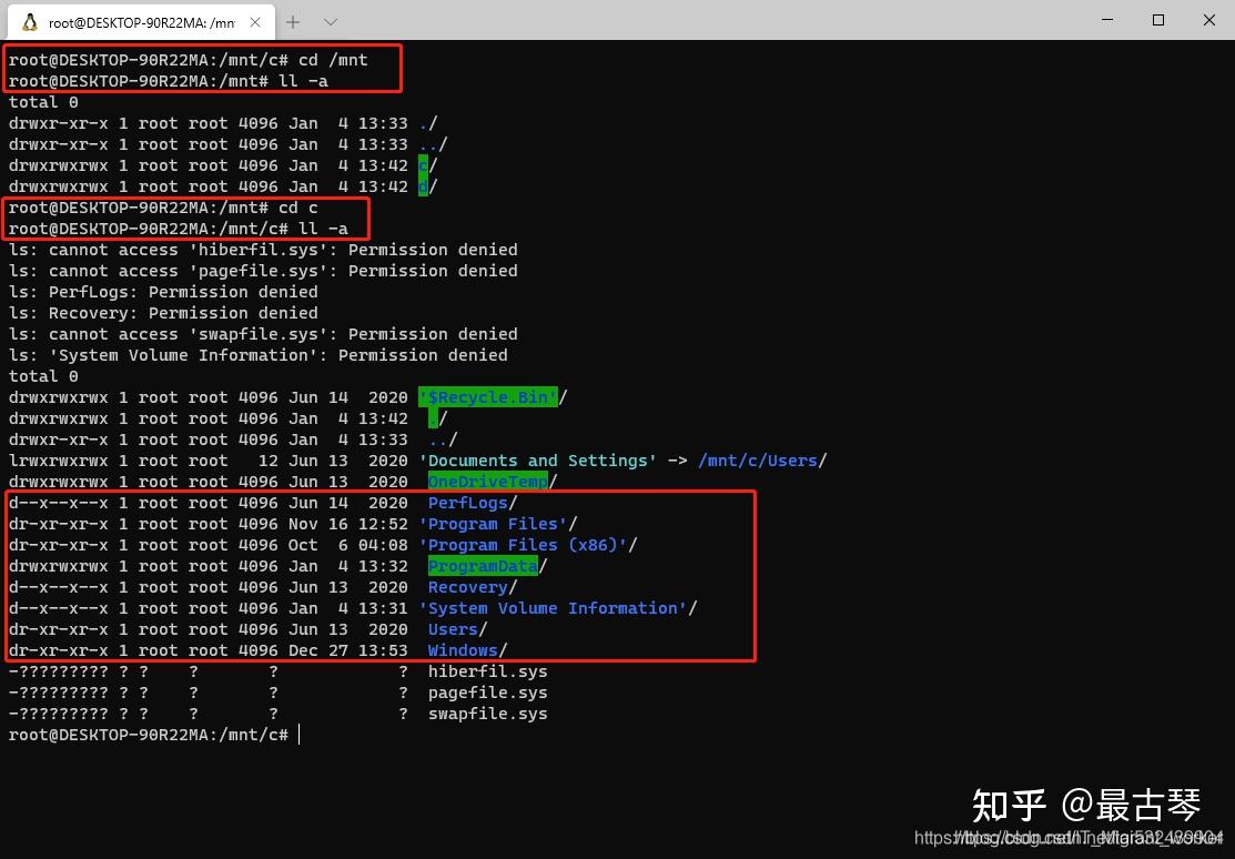 wsl Linux子系统和windows主机文件系统互相访问方法 - 知乎