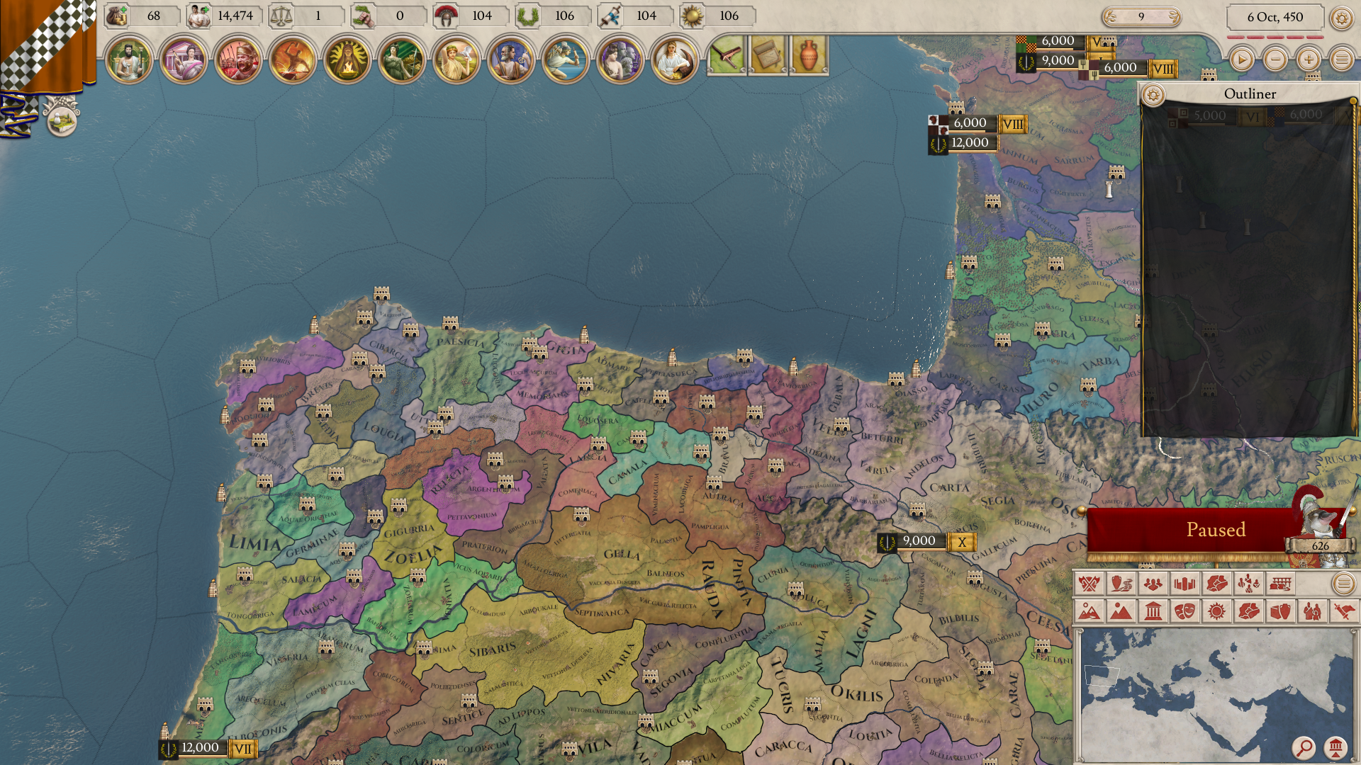 a hilly and somewhat isolated, yet heavily fortified, region.