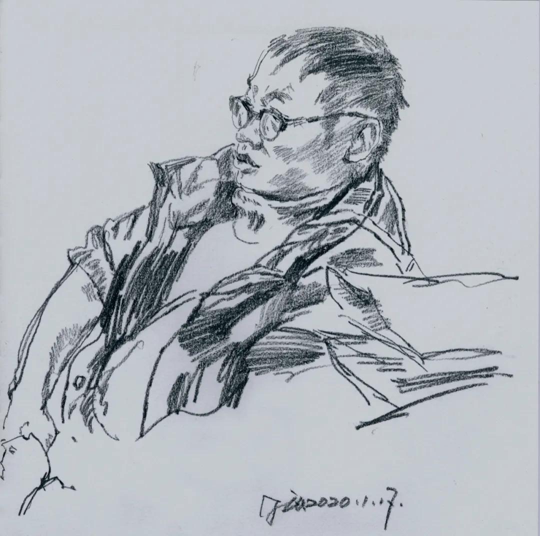 西安美院教授张元稼生活速写作品赏析