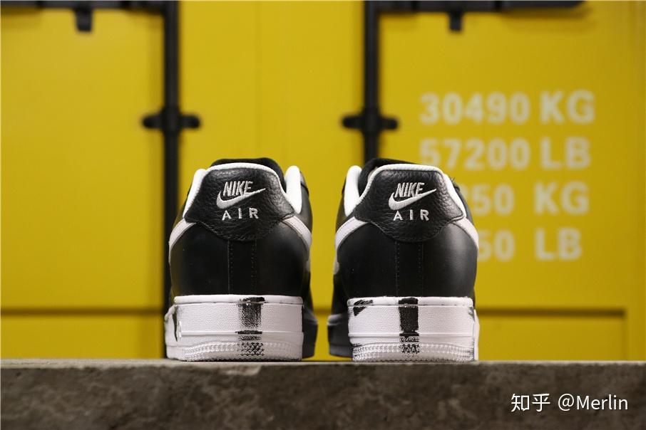 耐克nike耐克空军低帮板鞋黑白菊花