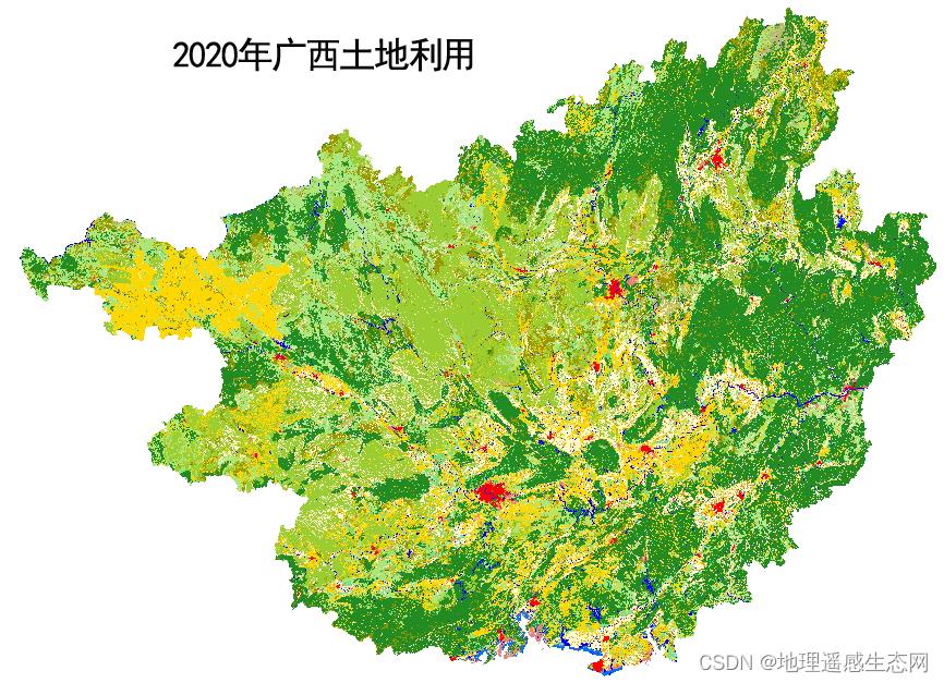 广西省土地利用分类数据广西省气象数据降雨量分布数据太阳辐射数据